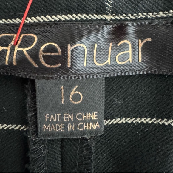 Renaur Black & Tan Checked Pants plus-size 16 - Picture 3 of 6